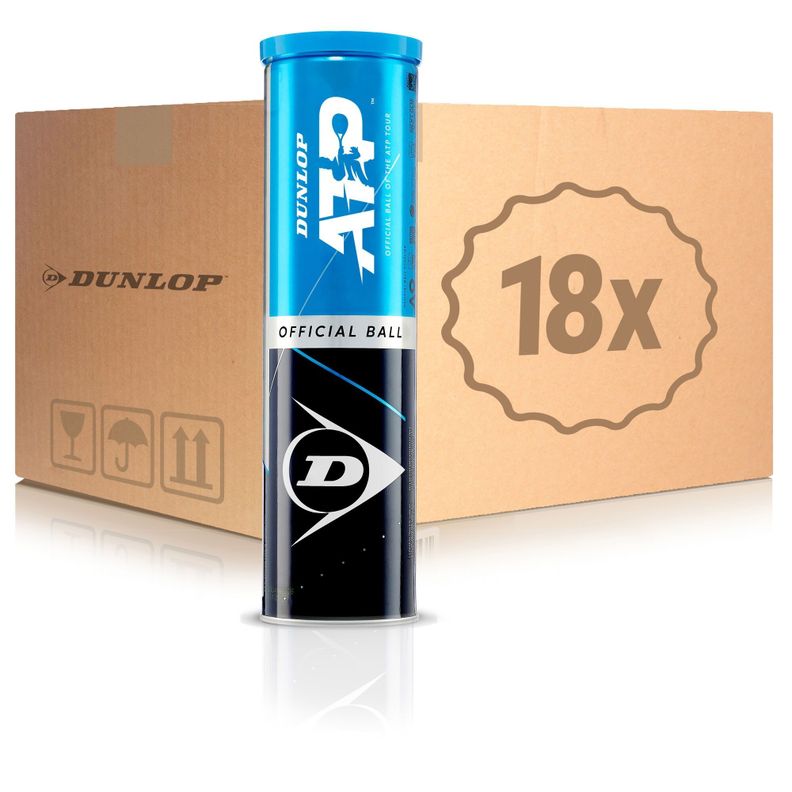 Caja de Pelotas de Tenis Dunlop ATP X4 - 18 Tarros-0