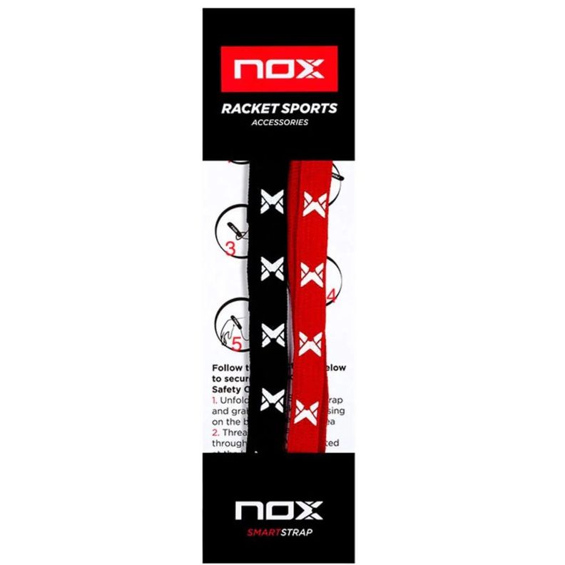Cordón Nox SmartStrap Luxury Negro Rojo Padel-0