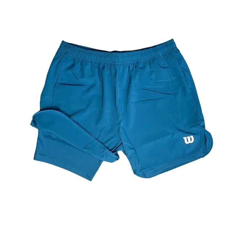 Short Wilson Flex Azul Con Calza Tenis Padel-1