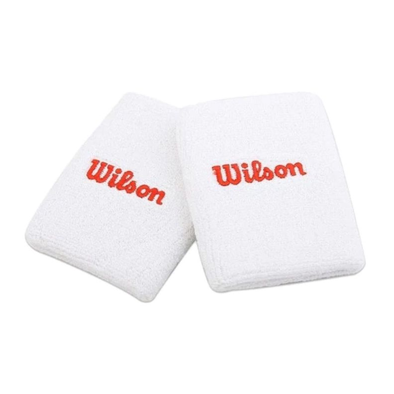 Muñequera Wilson Larga Blanca X2 Tenis/Padel-0