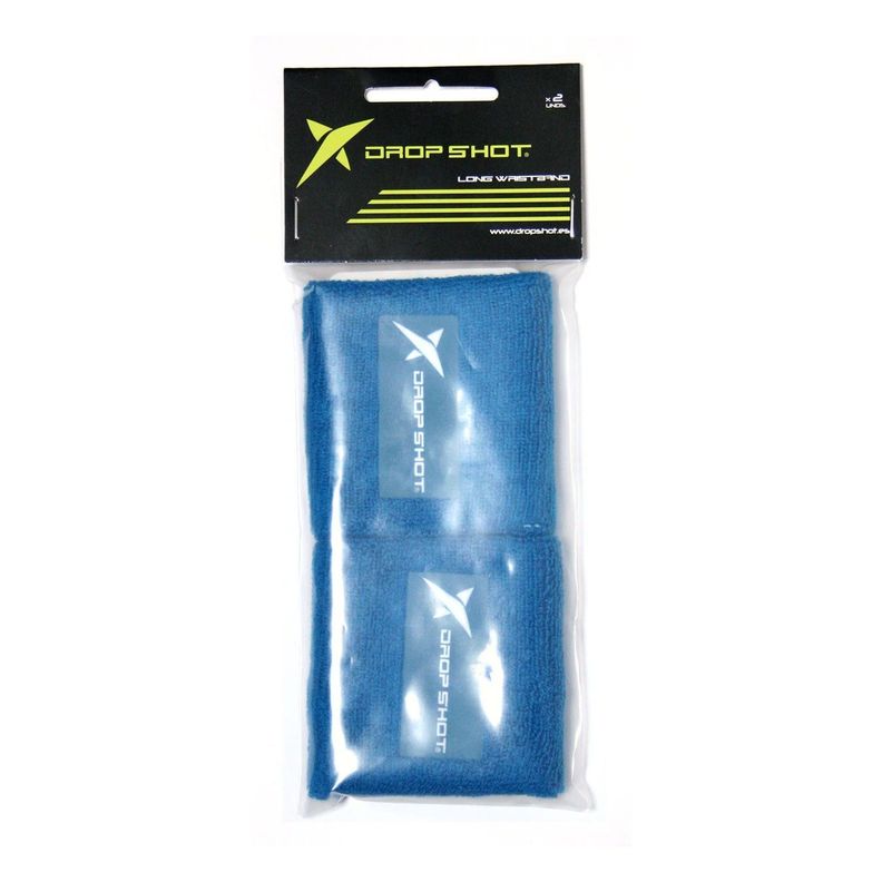 Munequera Drop Shot Corta Azul X2 Tenis Padel