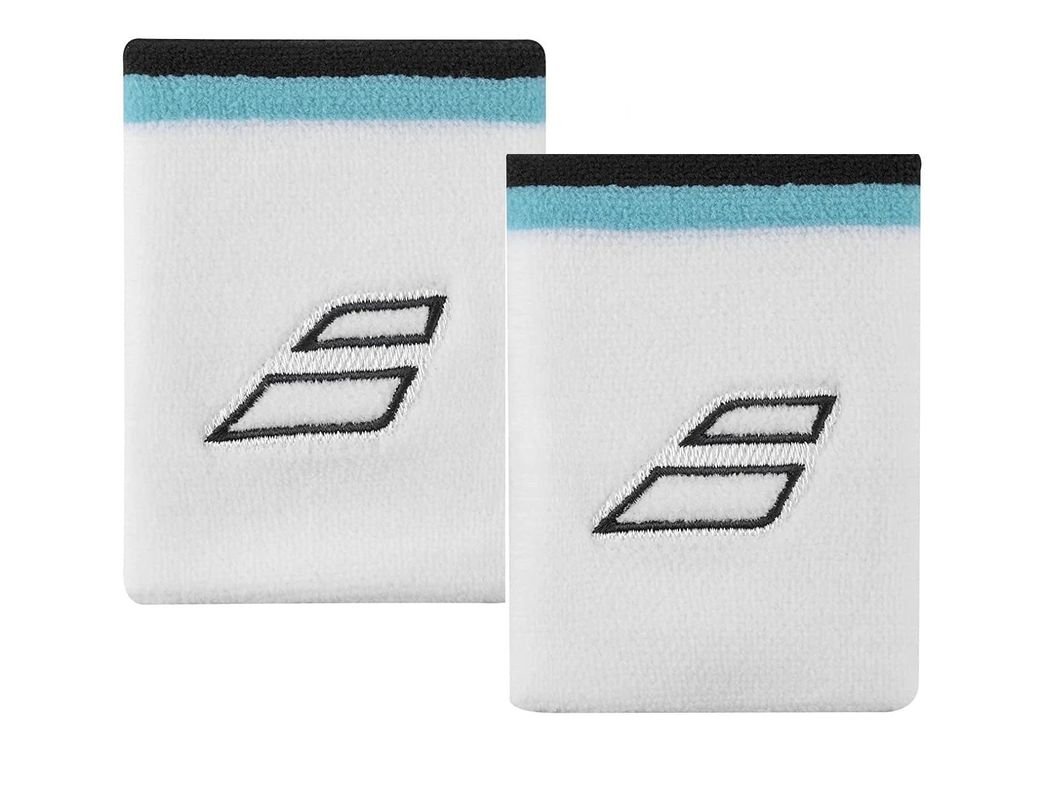 Muñequera Babolat Jumbo Terry Blanco/Azul X2 Tenis/Padel-1