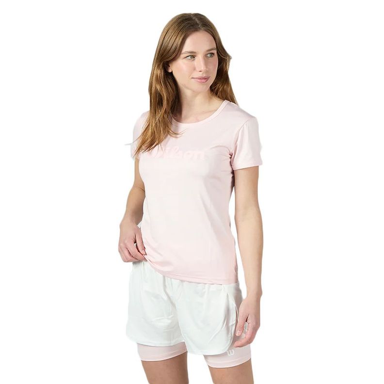 Polera Wilson Mujer Rosada Tenis Padel-0