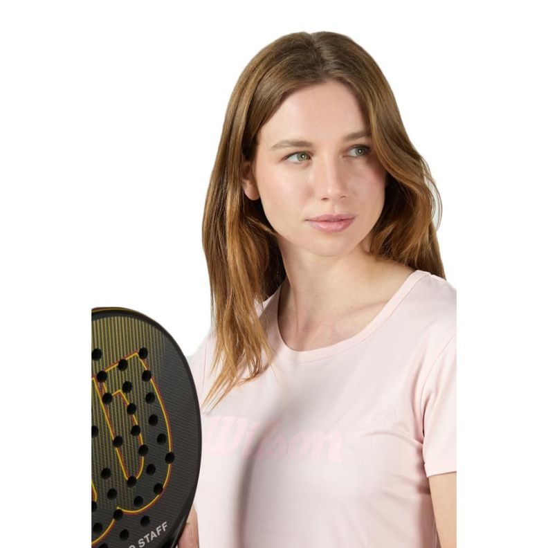 Polera Wilson Mujer Rosada Tenis Padel-2