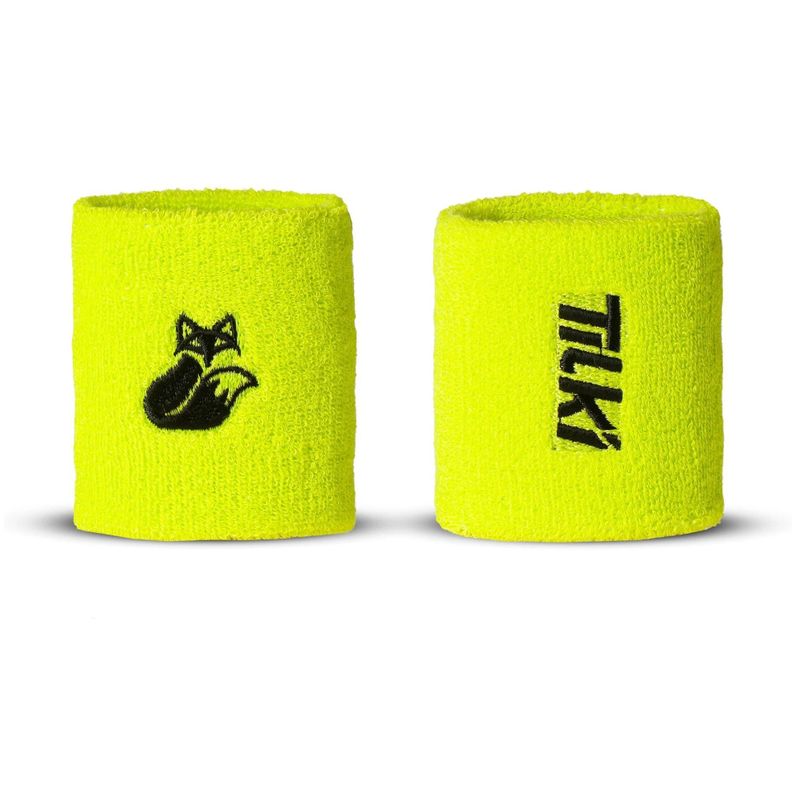 Muñequera Tilki Corta Terry Lehinde Fluor X2 Tenis Padel-0