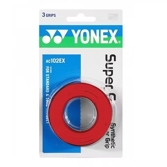Overgrip Yonex Super Grap Rojo X3 Tenis/Padel-1