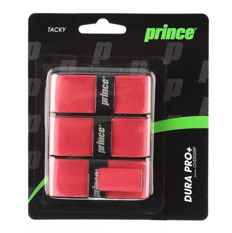 Overgrip Prince Durapro+ Rojo X3 Tenis/Padel-0