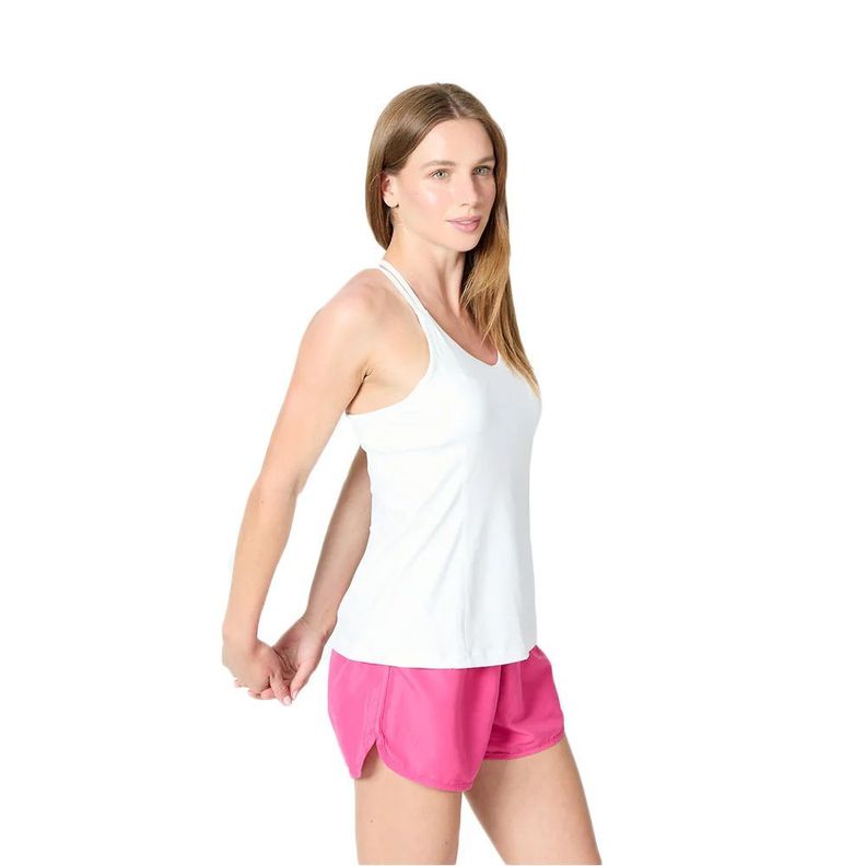 Polera Wilson Mujer Team Tank Blanca Tenis Padel-1