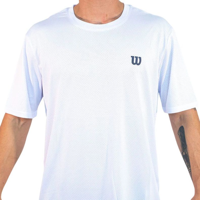 Polera Wilson Mesh Blanca Tenis Padel-0