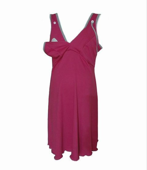 Camisa dormir maternal y Lactancia DMOM, bretel color Fucsia-0