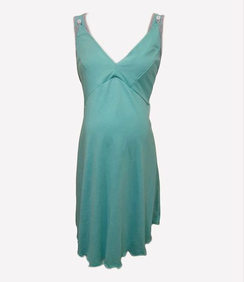 Camisa dormir Maternal y Lactancia DMOM, bretel, Color Menta-1