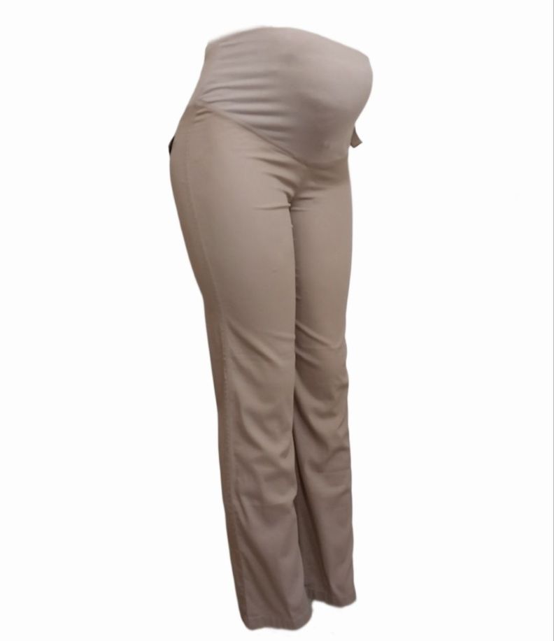 Pantalón Maternal DMOM, Corte Recto, Color Beige-1