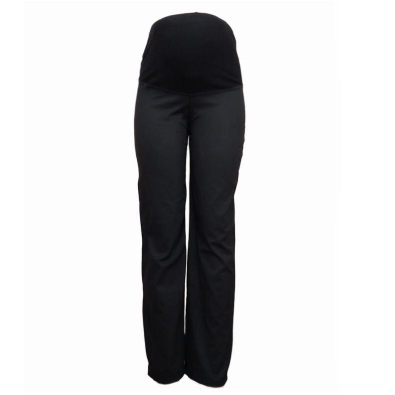 Pantalón Maternal DMOM, corte recto, pierna ancha, color Negro-0