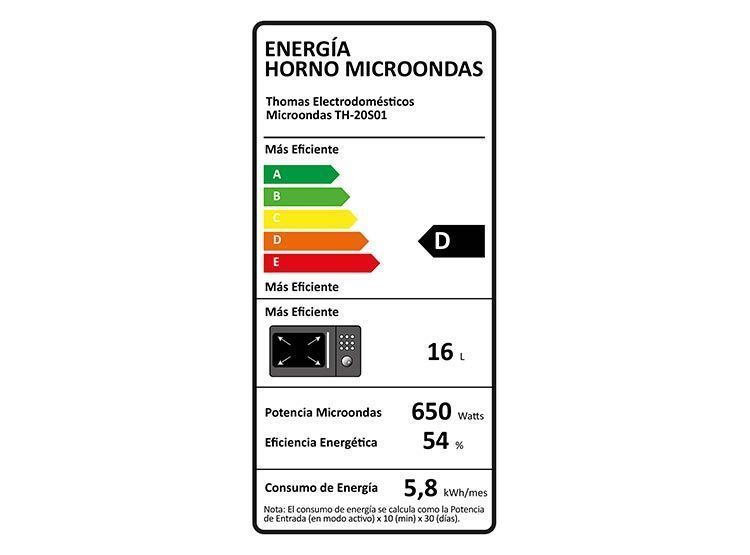 Microondas Thomas 20 litros TH-20S01-3