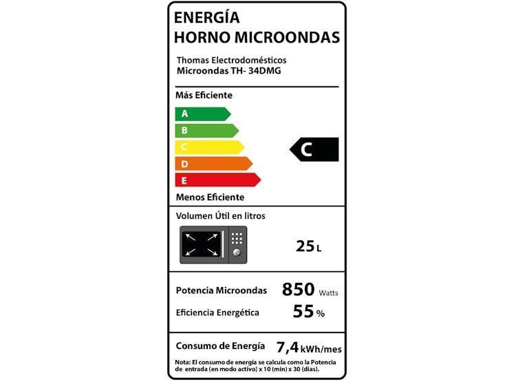 Microondas Thomas 34 Litros TH-34DMG-4