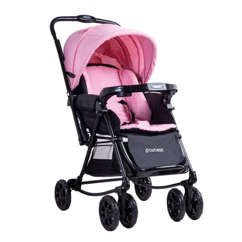 Coche Cuna Balancin SX Rosado Bebesit-0