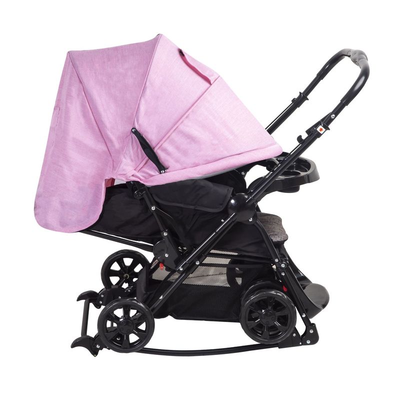 Coche Cuna Balancin SX Rosado Bebesit-2