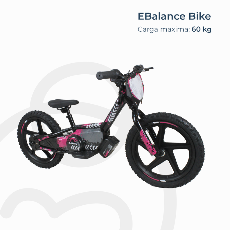 Bicicleta Moto Eléctrica E-Bike BeRide Aro 16 Rosada-8