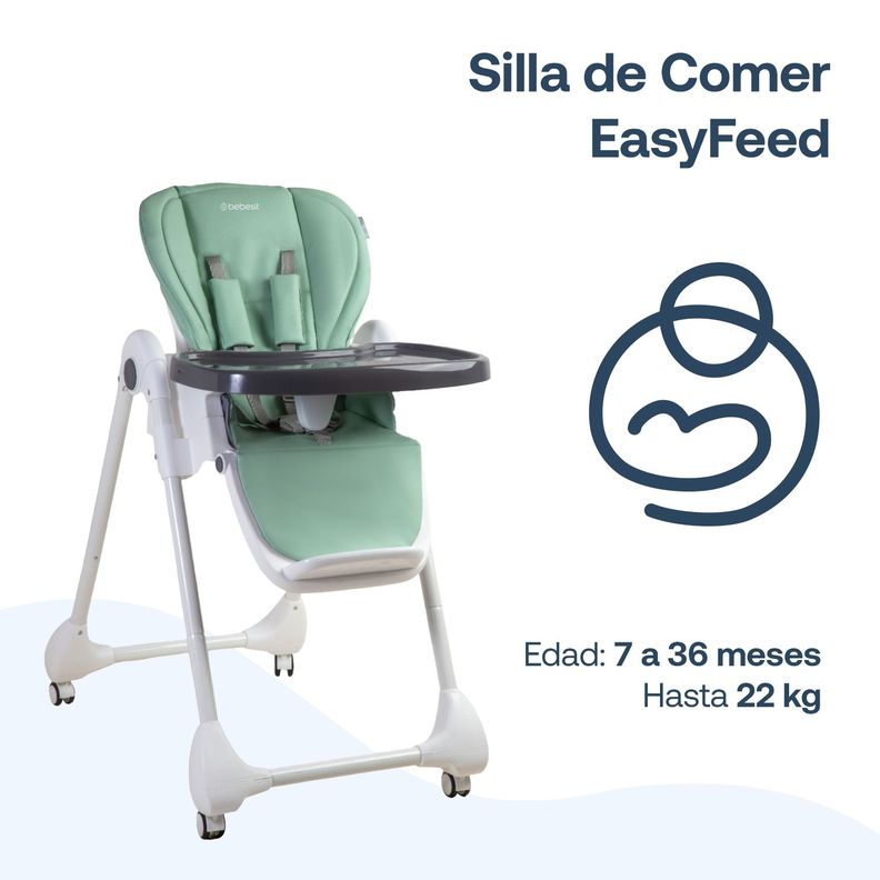 Silla de Comer EasyFeed Verde Bebesit-1