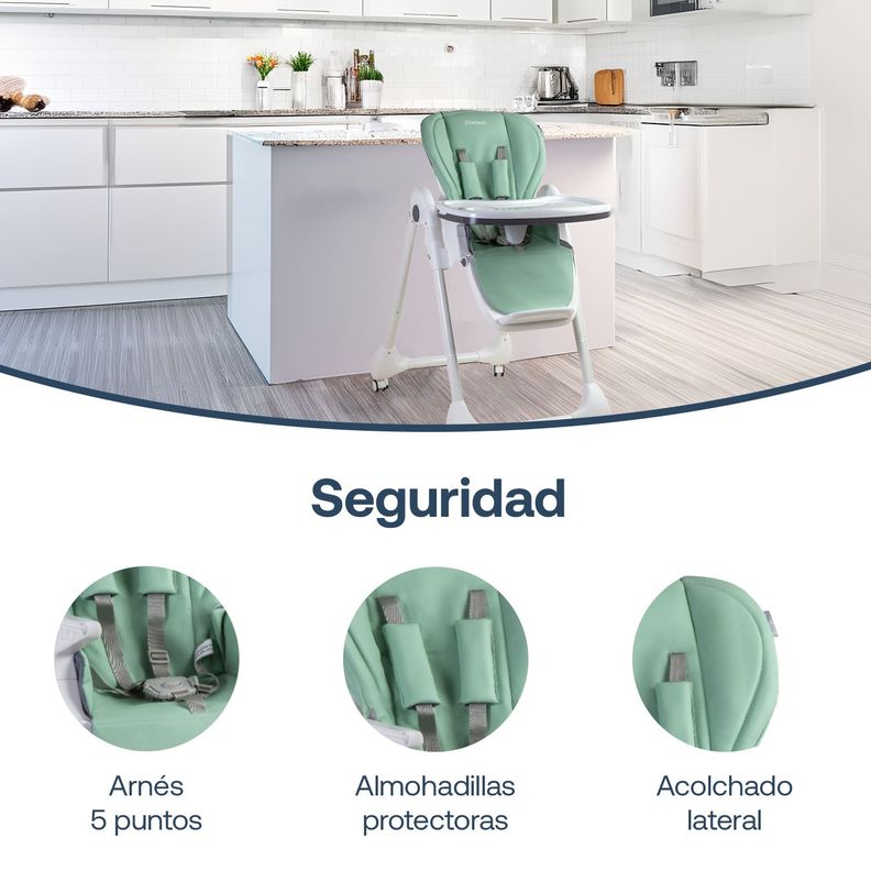 Silla de Comer EasyFeed Verde Bebesit-2