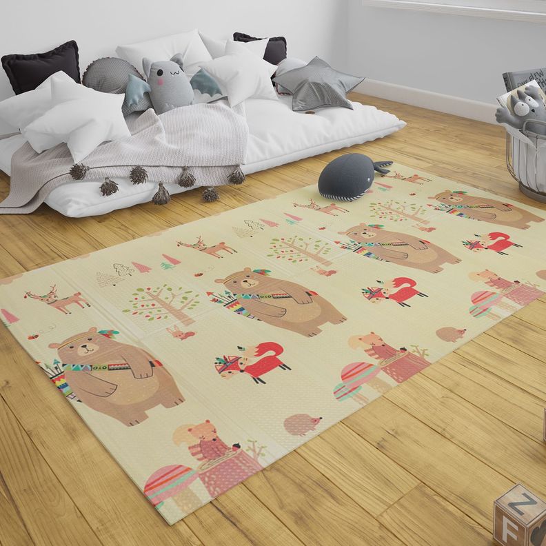 Alfombra Antigolpes Plegable 180X200 Oso y Ciudad Bebesit-6