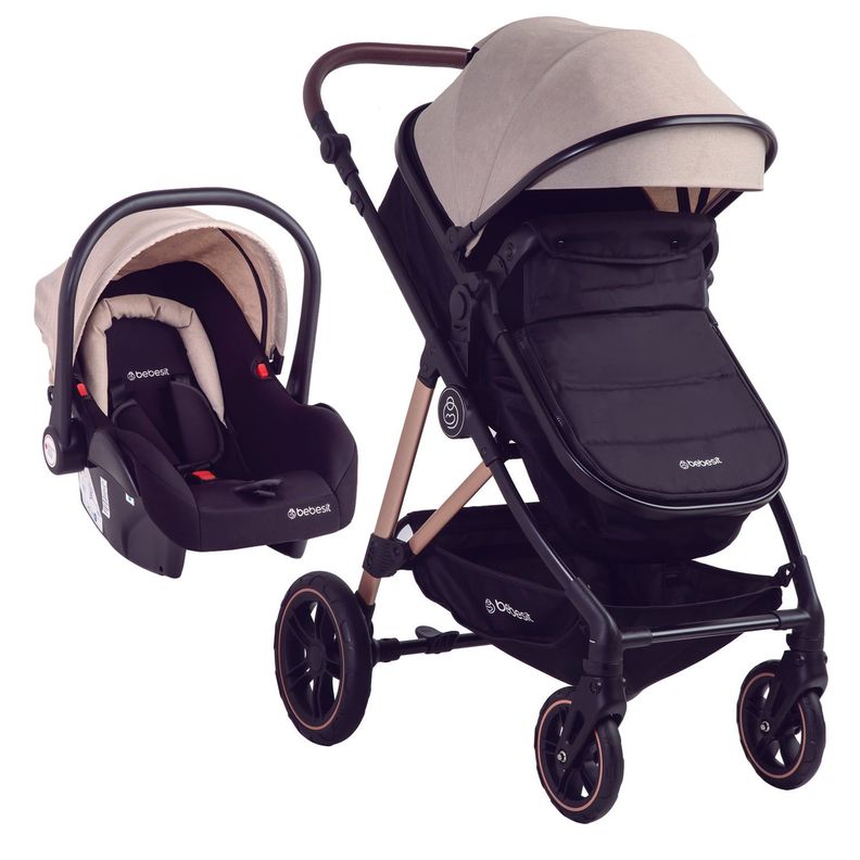 Coche Cuna Travel System Neo Beige Bebesit-1