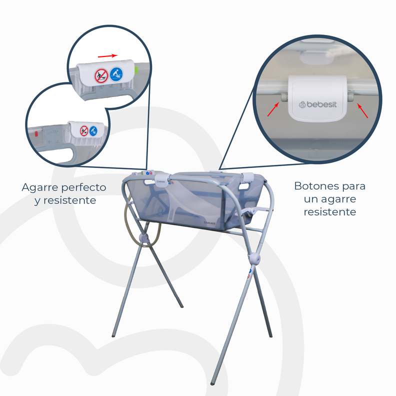 Bañera Flexi 3 en 1 Plegable + Soporte de Bebesit-5