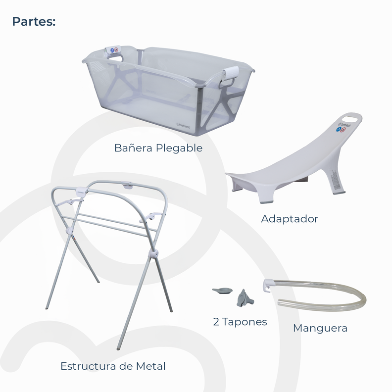 Bañera Flexi 3 en 1 Plegable + Soporte de Bebesit-7