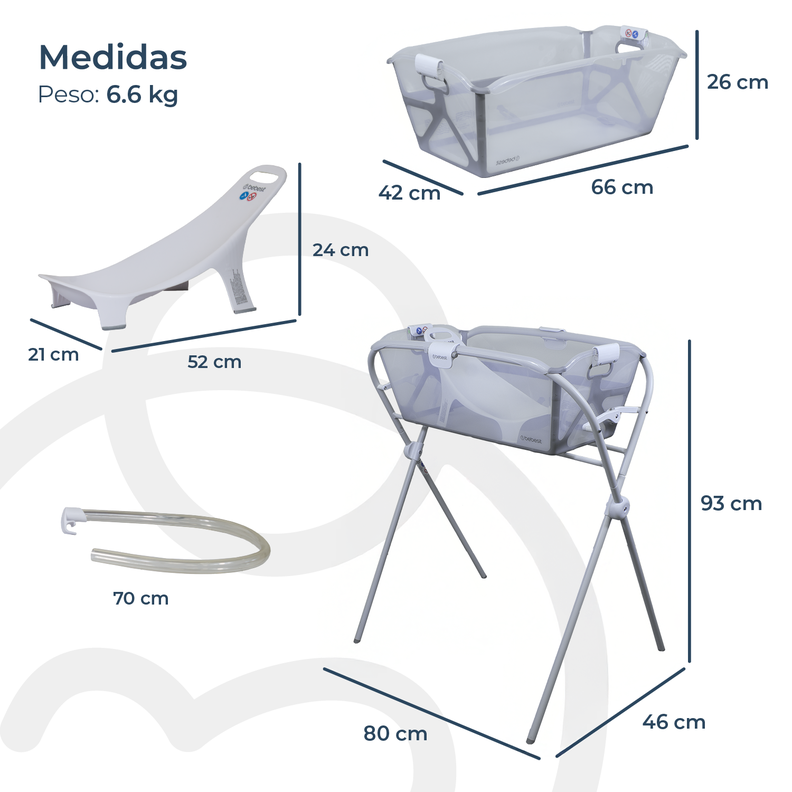 Bañera Flexi 3 en 1 Plegable + Soporte de Bebesit-8