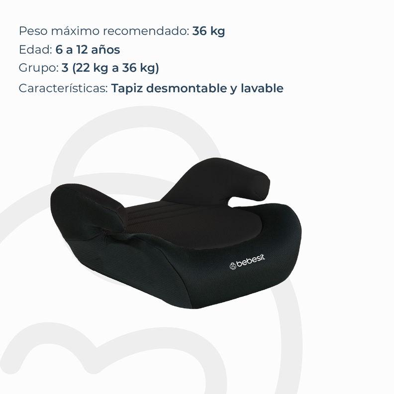 Alzador Booster Negro Bebesit-2