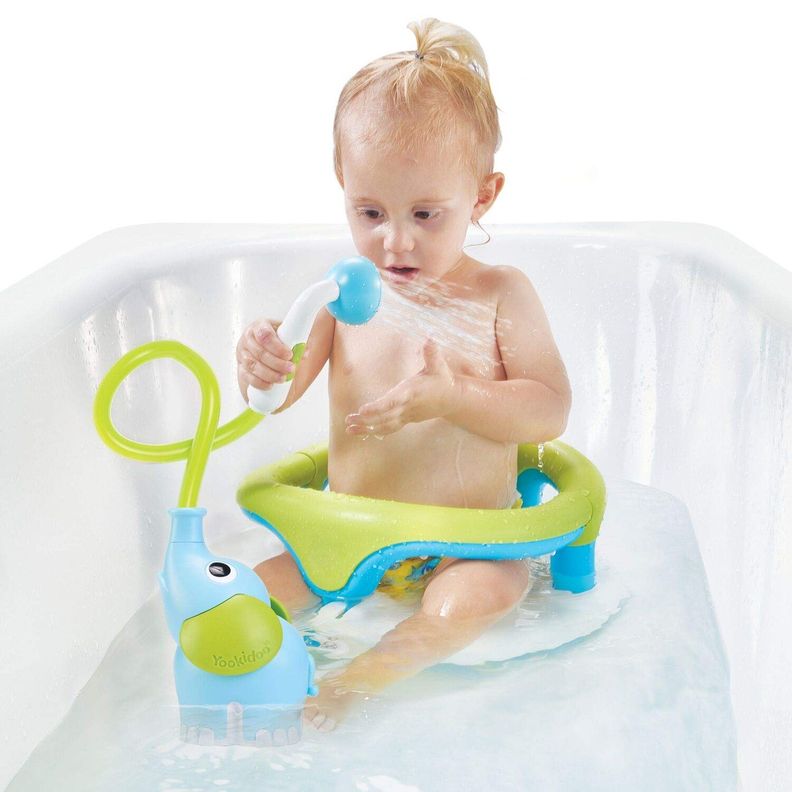 Elefante Ducha Interactivo Azul Bebe Bañera Yookidoo-3