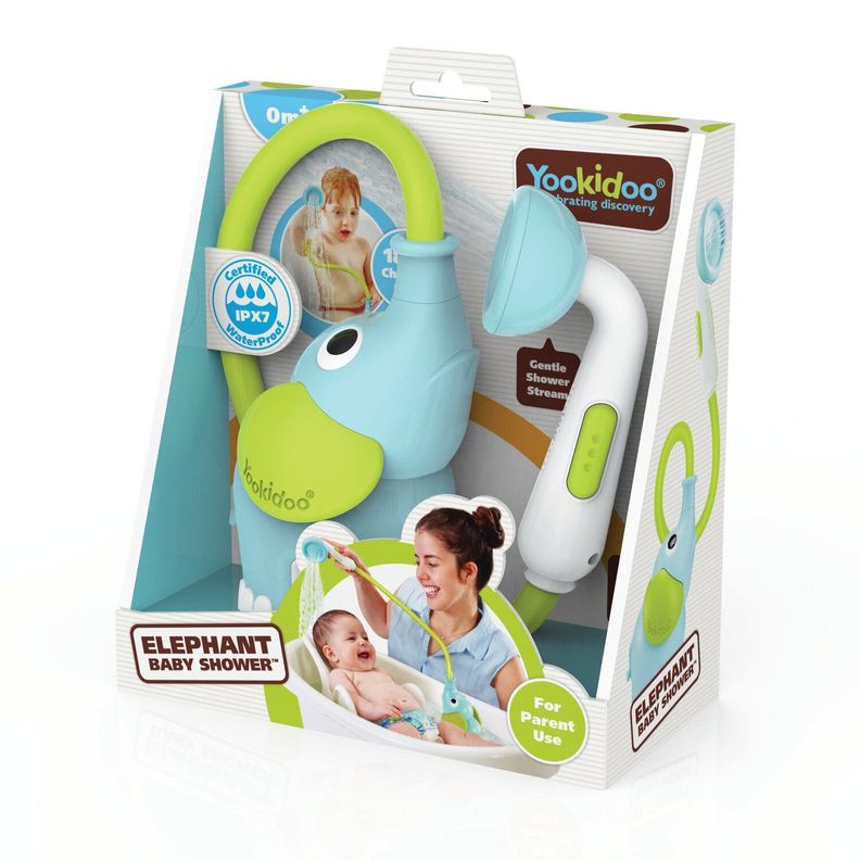 Elefante Ducha Interactivo Azul Bebe Bañera Yookidoo-7