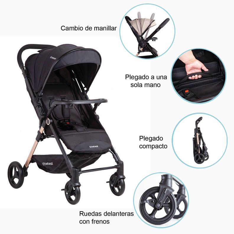 Coche de Paseo City Negro-8