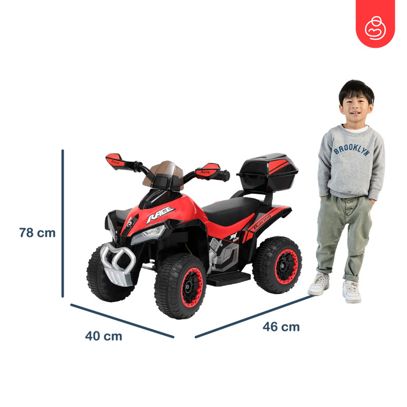 Cuadrimoto a Batería Quad Lx Roja Bebesit-5