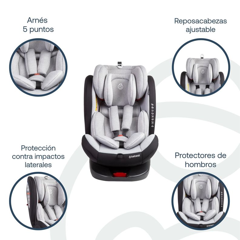 Silla de Auto Saturn Light Grey-2
