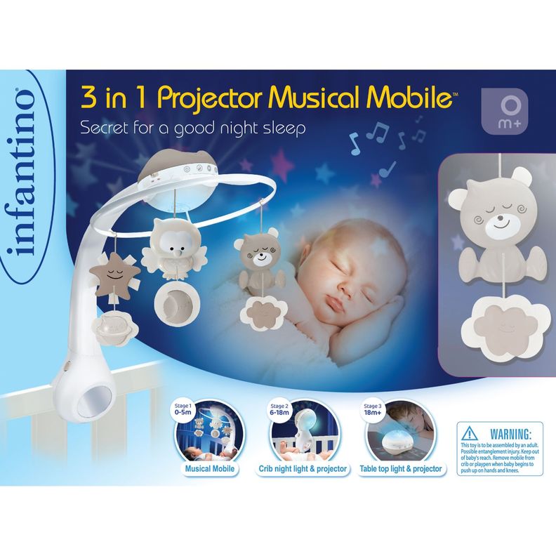Movil para Bebé 3-1 Projector Beige Infantino-4