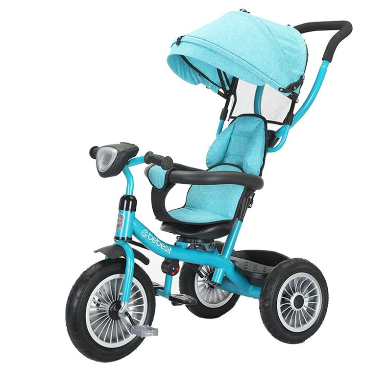 Triciclo Paseo Infantil 360 1326 LX Verde Bebesit-0