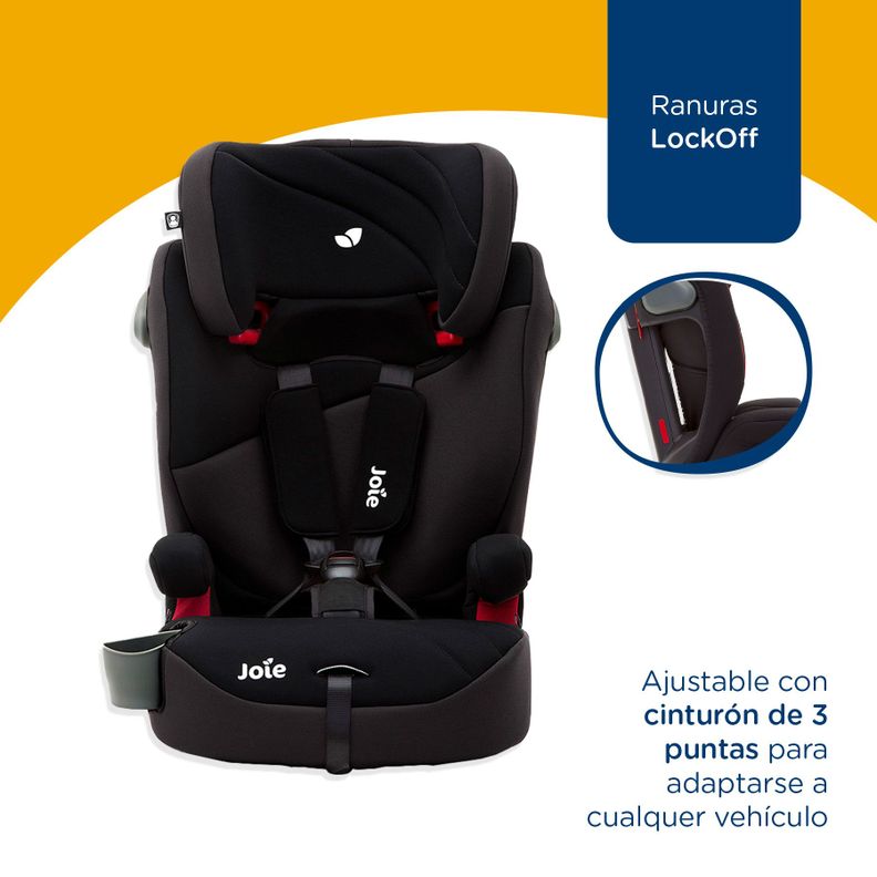Silla de Auto Joie Butaca Elevate - Two Tone Black-6
