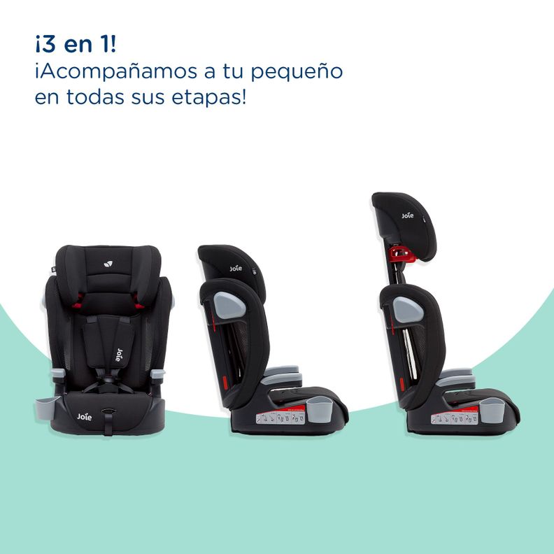 Silla de Auto Joie Butaca Elevate - Two Tone Black-7
