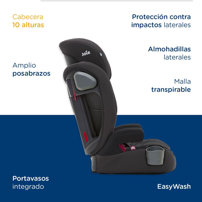 Silla de Auto Joie Butaca Elevate - Two Tone Black-8