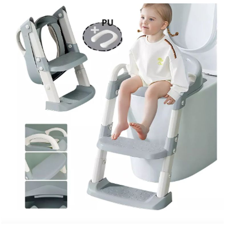 Asiento reductor con Escalera para baño entranamiento Bebe-1