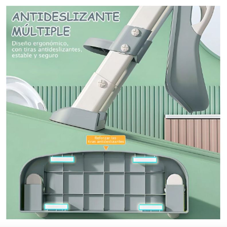 Asiento reductor con Escalera para baño entranamiento Bebe-2