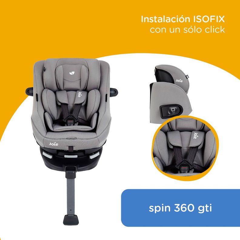 Silla de Auto Giratoria Spin 360 Flannel Joie-1