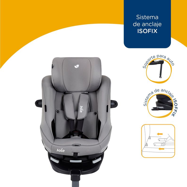 Silla de Auto Giratoria Spin 360 Flannel Joie-6