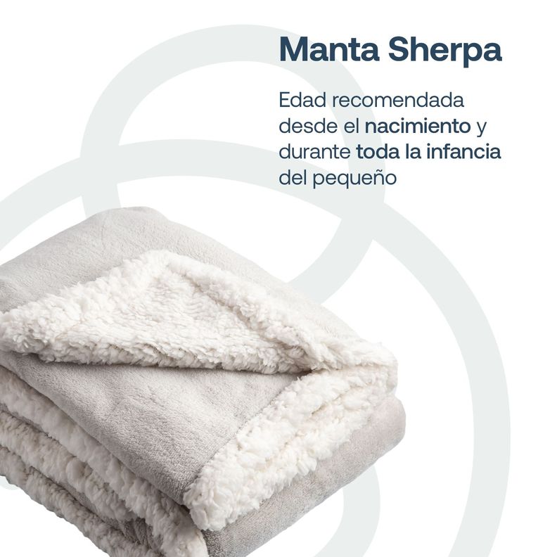 Manta Sherpa Bebe Hipoalergénica 91*127 cm Gris Bebesit-1