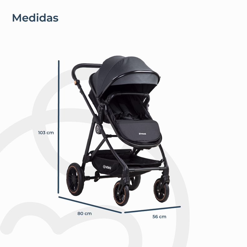 Coche Cuna Paseo Street Gris Bebesit-9