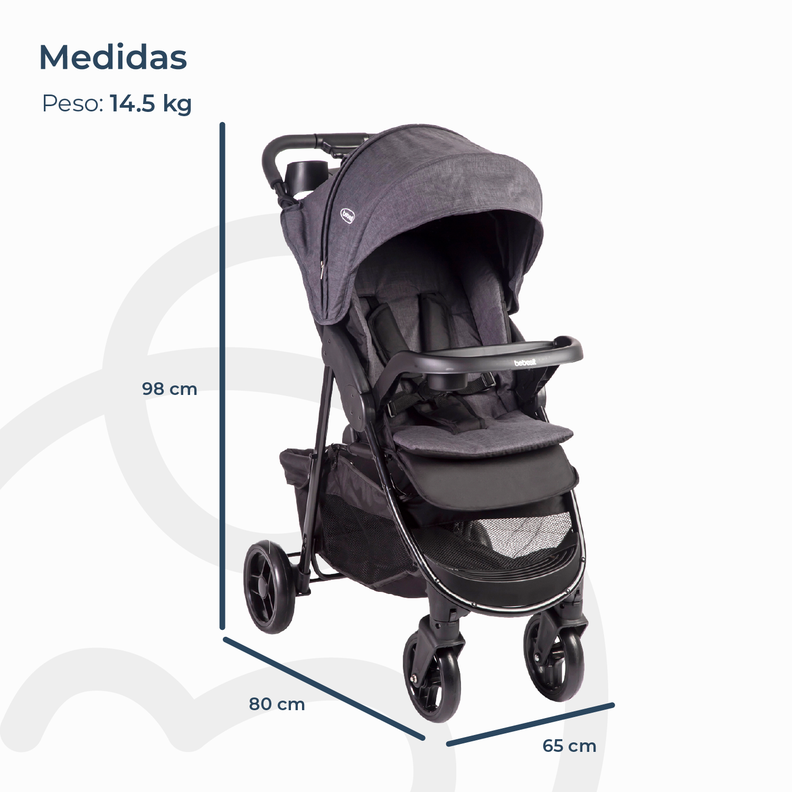 Coche Travel Sienna Gris-7