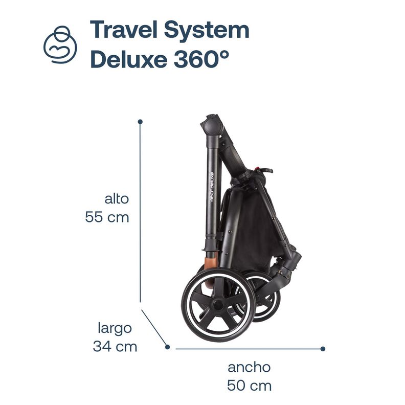 Coche Cuna Travel System Deluxe 360° SX Negro Bebesit-9