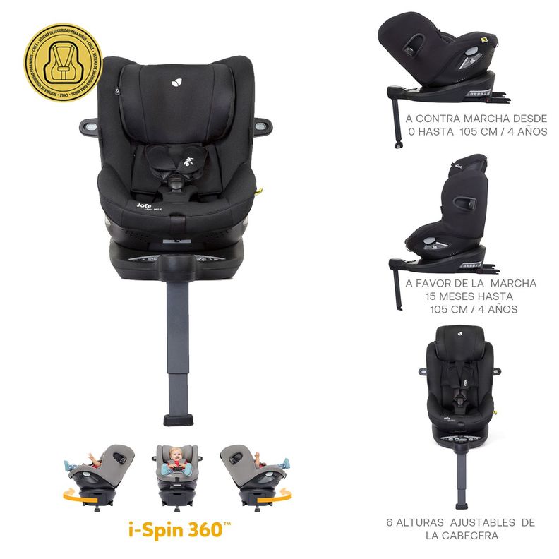 Silla de Auto Joie i-Spin 360 - Coal-6