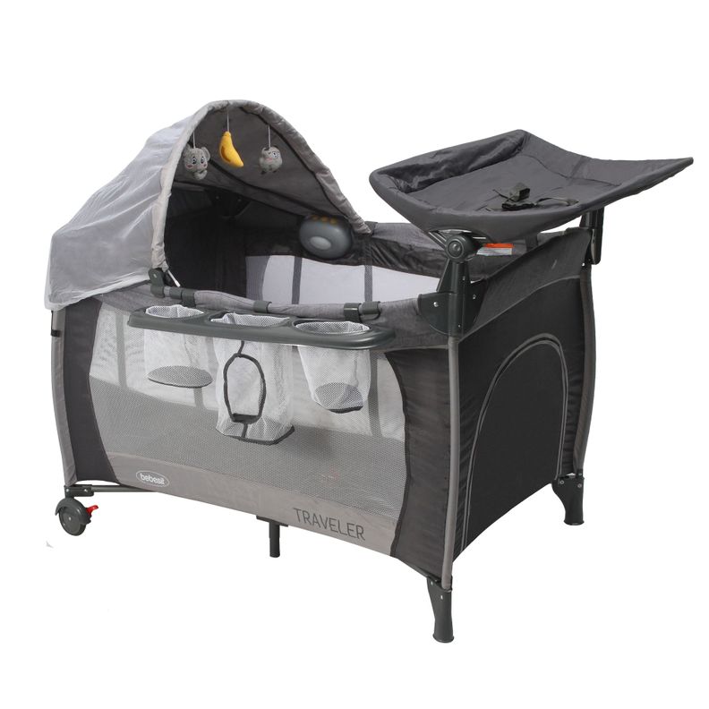 Cuna Traveler Gris Bebesit-0